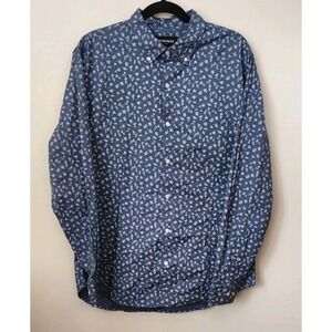 NWT Bonobos Mens Slim Fit Stretch Button Up Shirt Long Sleeve Blue Floral Size L